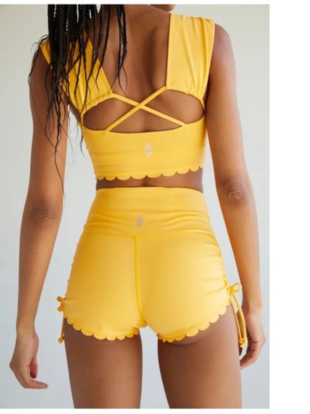Free people scalloped edge shorts